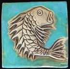 william de morgan fish tile