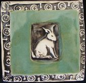 sitting rabbit tile